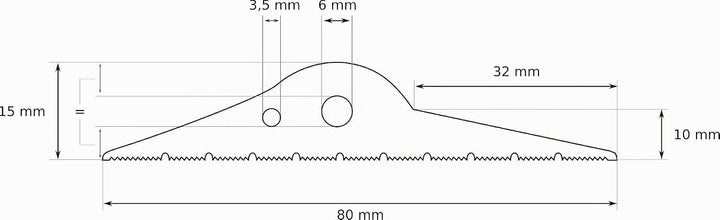 DQ-PP GARAGENTOR DICHTUNG | 4m | 15mm x 80mm | inkl. Montagekleber | schwarz | Bodenabdichtung aus E