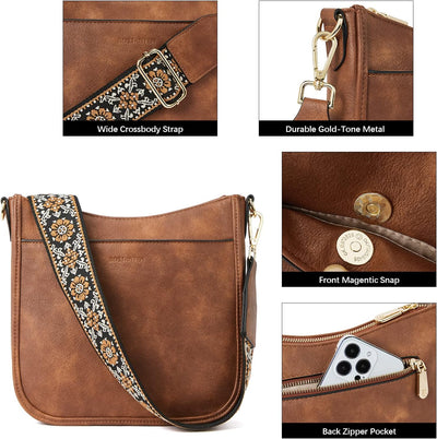 BOSTANTEN Damen Handtasche Kleine Umhängetasche aus PU Leder Schultertasche für Frauen Crossbody Bag