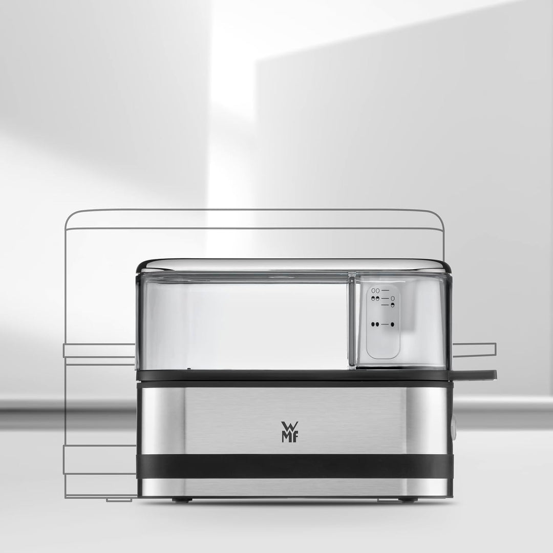 WMF Küchenminis 2-Eier-Kocher, Eierkocher für 1-2 Eier, mit Eipick, BPA-freies Tritan, 250 W, cromar