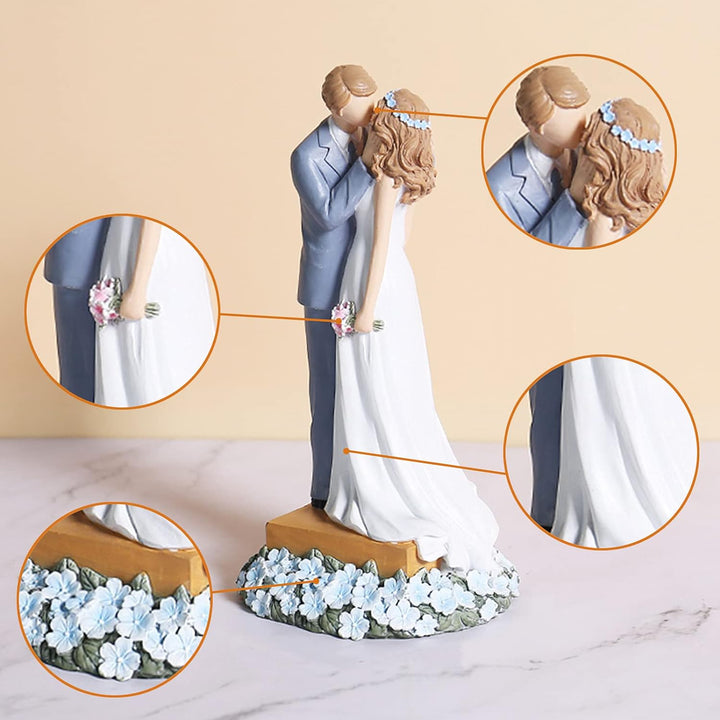 Gonnely Wedding Cake Topper, Handwerk aus Kunstharz, Engelsfiguren, handbemalt, Dekoration für Büro