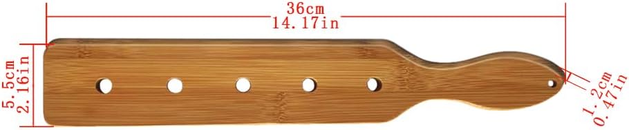 35.5cm Bambus Paddel Leichtes Dauerhaftes Glattes Paddel mit Luftstrom Löcher Unfinished Holz Paddel