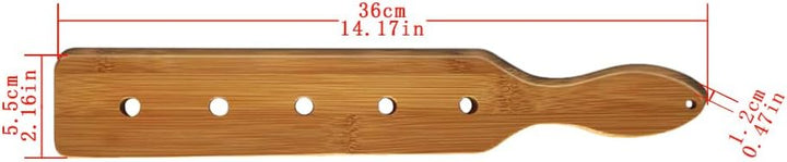 35.5cm Bambus Paddel Leichtes Dauerhaftes Glattes Paddel mit Luftstrom Löcher Unfinished Holz Paddel