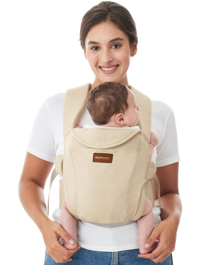 Momcozy Babytrage Neugeborene ab Geburt | Ergonomische Tragehilfe mit Nackenstütze | Leicht & sicher