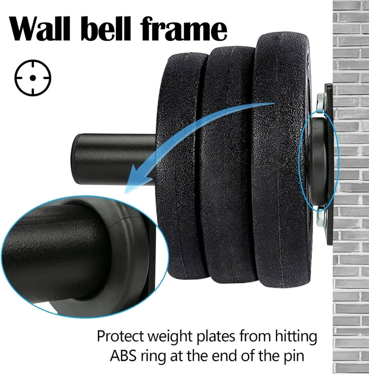 2 Stück Hantelscheibenständer, 50MM Hantelscheiben Halterung wandmontiert Wall Mounted Weight Plate
