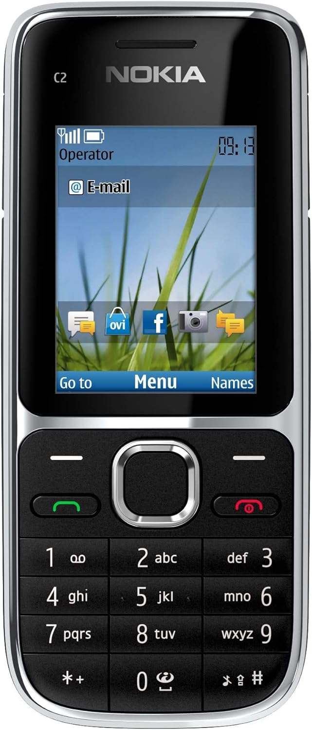 Nokia C2-01 Handy (5,1 cm (2 Zoll), 3,2 Megapixel Kamera) schwarz