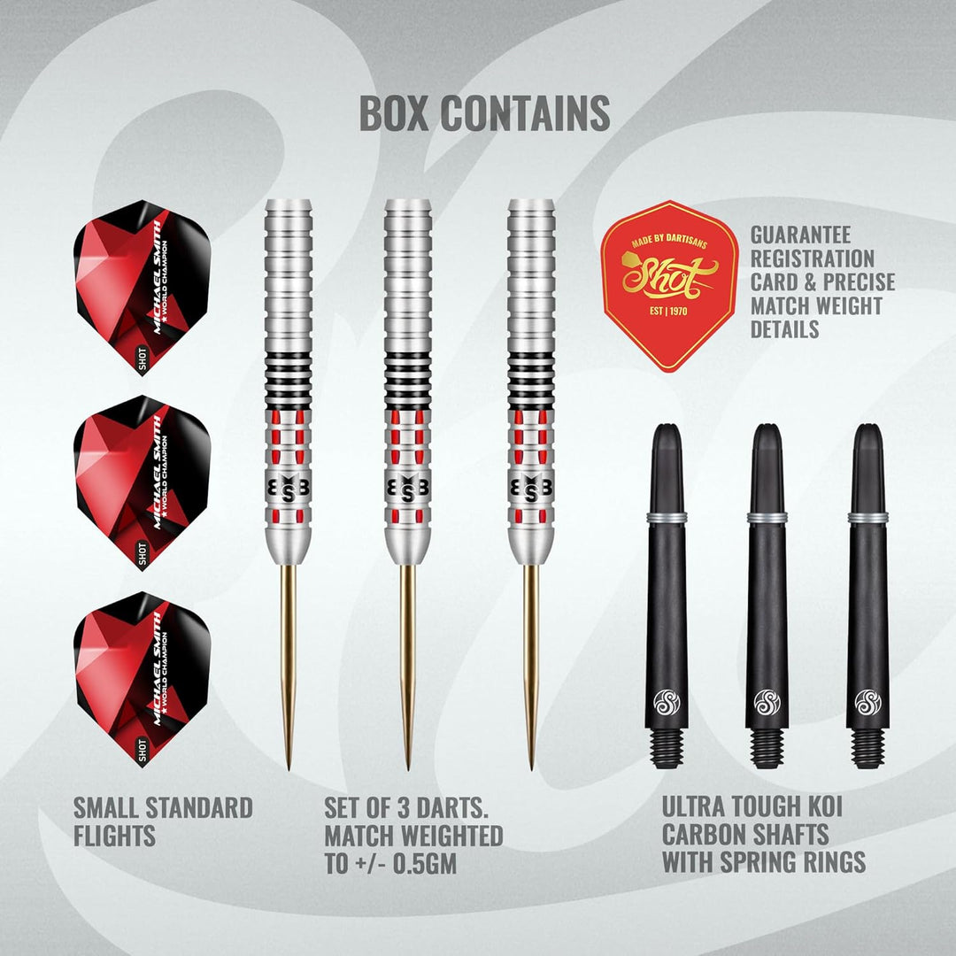 Shot! Steel Darts Michael Smith Bully Boy Achieve Matchdart 90% Tungsten Steeltip Darts Steeldart Ho