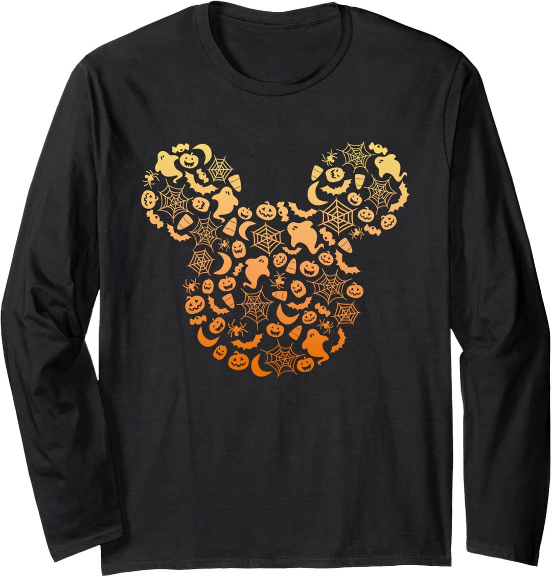 Disney Mickey Mouse Halloween Ghosts & Pumpkins Gradient Langarmshirt