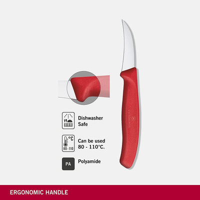 Victorinox - Tourniermesser Starter-Set Swiss Classic Rot – 6 cm gebogen + Gemüsemesser 10 cm – ohne