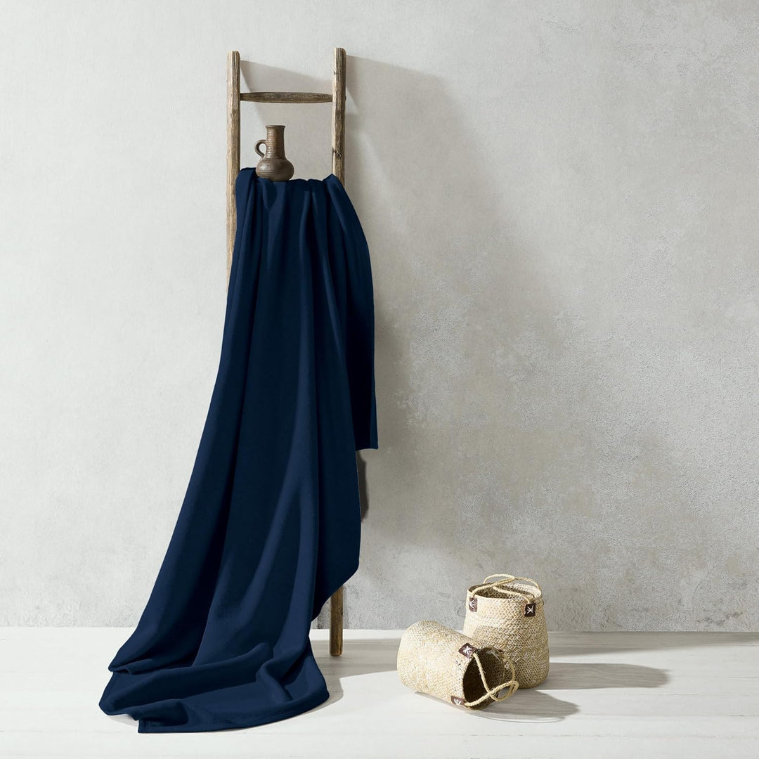 Erwin Müller Wohndecke Baumwollmischung Marine Grösse 150x200 cm 150x200 cm Marine, 150x200 cm Marin