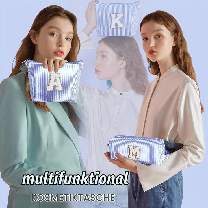 Parima Kosmetiktasche Damen - Blau Kosmetiktasche Schminktasche Mädchen Beauty Case Make up Tasche S