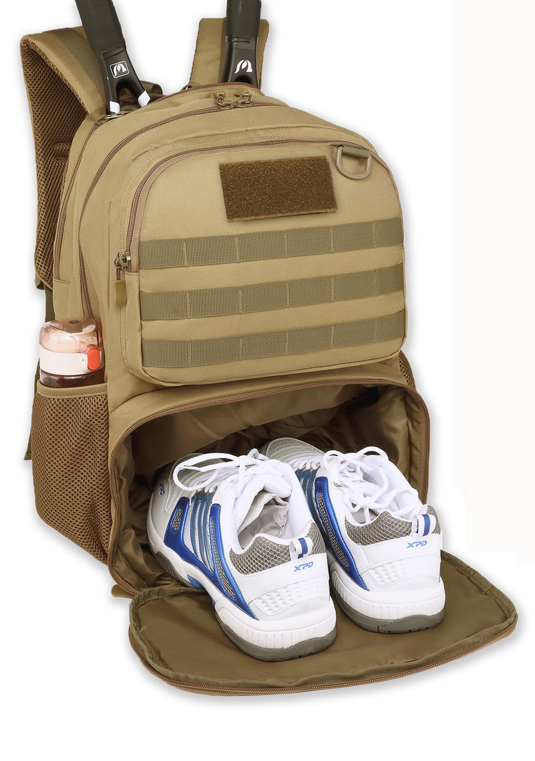 BlesMaller Tennisrucksack für Damen &amp; Herren Taktische Tennistasche mit Schuhfach &amp; Schlägerschutz S