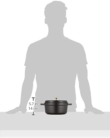 STAUB Gusseisen Bräter/Cocotte, Rund 22 cm, 2,6 L, Aromaregen Funktion, Für alle Herdarten geeignet,