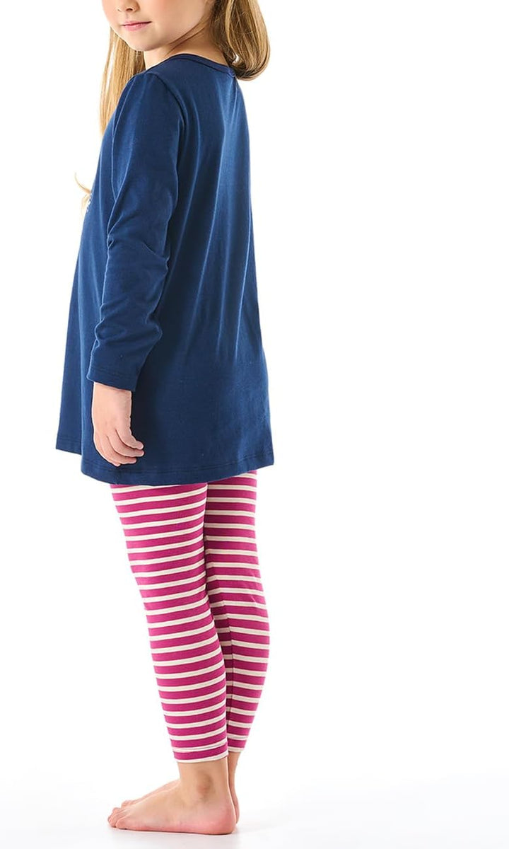 Schiesser Mädchen Kids Langer Schlafanzug Horse World - 181826 92 Dunkelblau_179961, 92 Dunkelblau_1