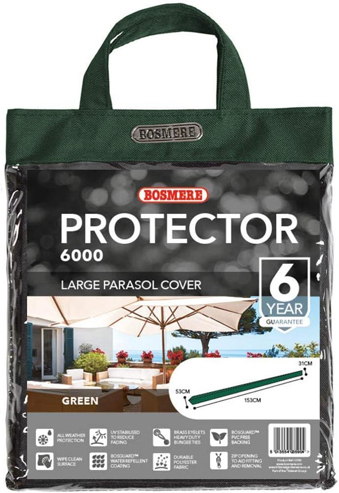 Bosmere Premium-Schutzhülle für Sonnenschirm Grün, Grün
