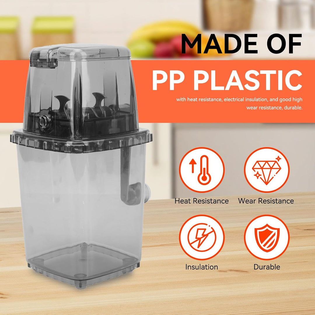 Manueller Eisbrecher, 1,2L Handkurbel Manueller Boilie Eisbrecher PP Küchenbar Eismixer Angelköder K