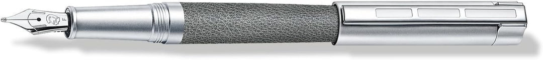 STAEDTLER Initium Corium Füllhalter, anthrazit Leder, EF, Made in Germany, mit edler Geschenkverpack
