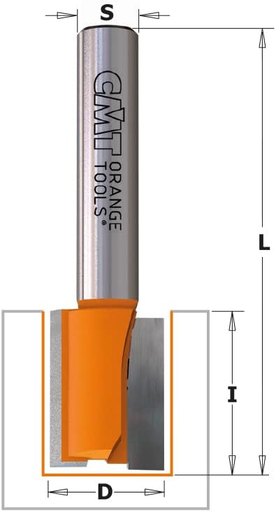 CMT Orange Tools 911.160.11 – Fräser Gerade HM S 8 D 16 x 20