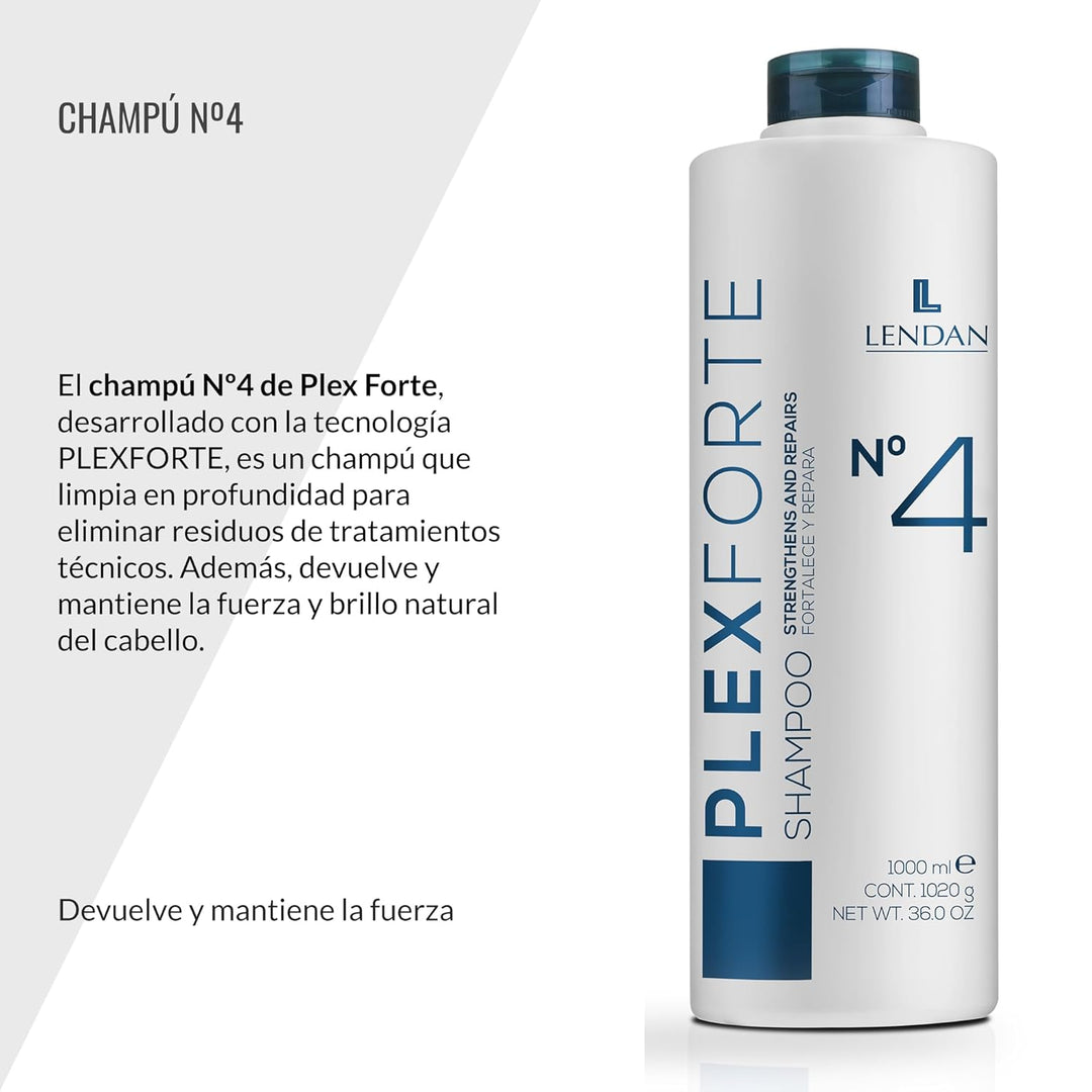 Lendan Plex Forte Shampoo Nr. 4 Stärkt und repariert 1000 ml süss 1.00 l (1er Pack), süss 1.00 l (1e