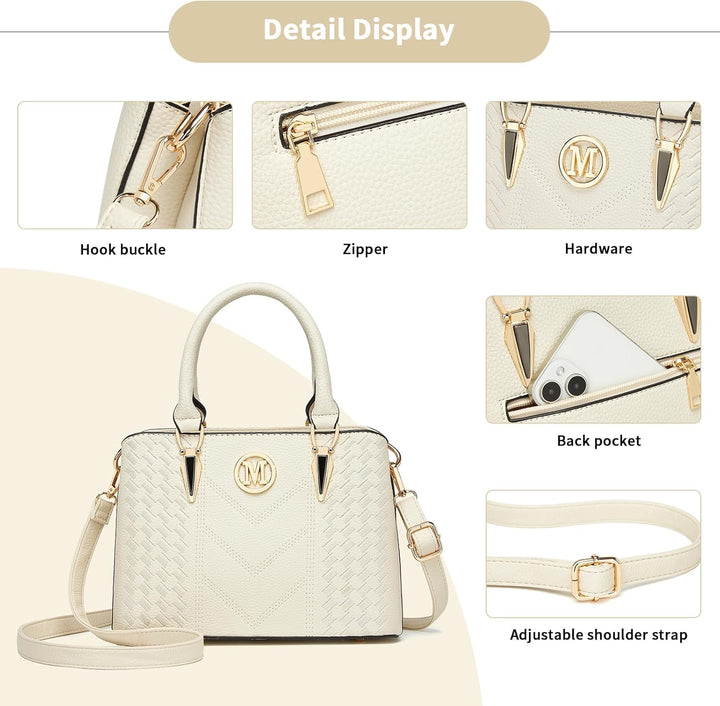 Miss Lulu Handtasche Damen Mittelgross Henkeltasche Elegante Schultertasche Tasche für Damen mit Lyc