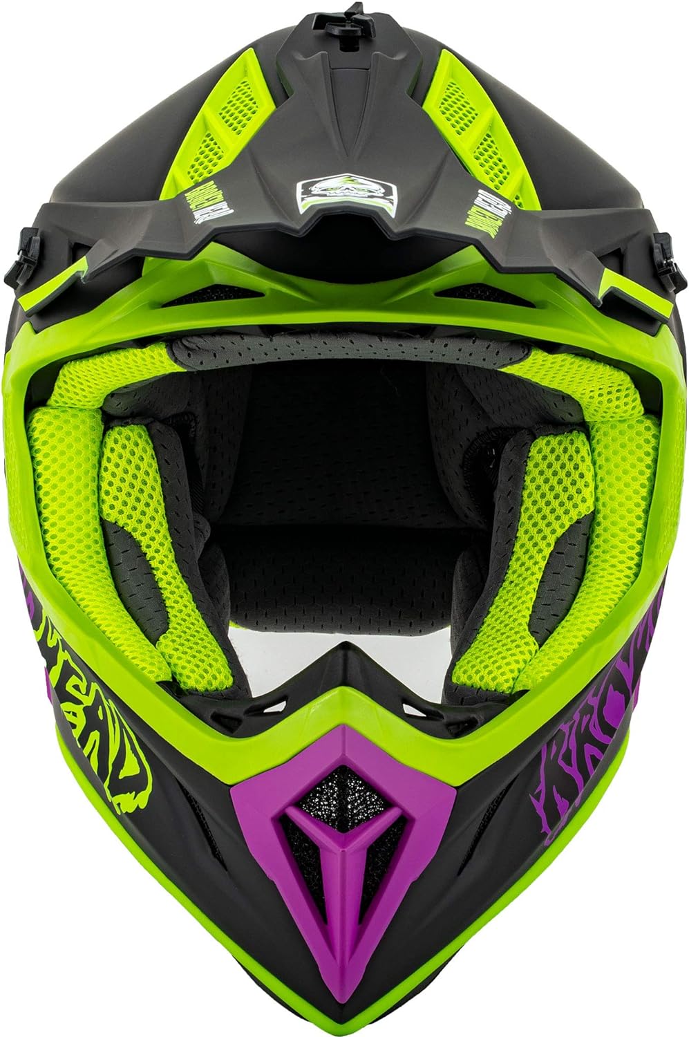 Broken Head MX Motocross-Helm The Hunter Light Grün-Pink – sehr Leichter Profi Cross-Helm XXL 63-64,