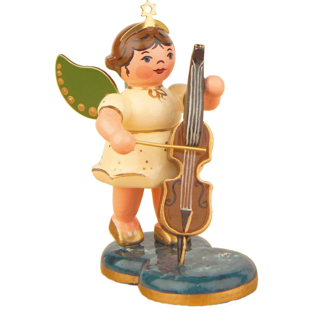 Hubrig Engel mit Cello 6,5cm Erzgebirge