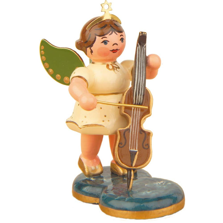 Hubrig Engel mit Cello 6,5cm Erzgebirge