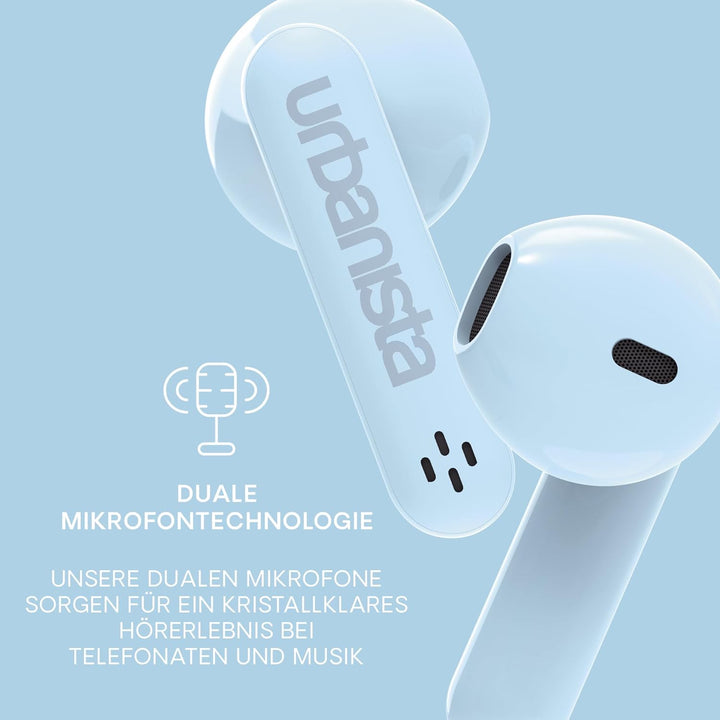 Urbanista In Ear Kopfhörer kabellos Bluetooth 5.3, IPX4 True Wireless Earbuds, 2 Mikrofone, 20 Std S