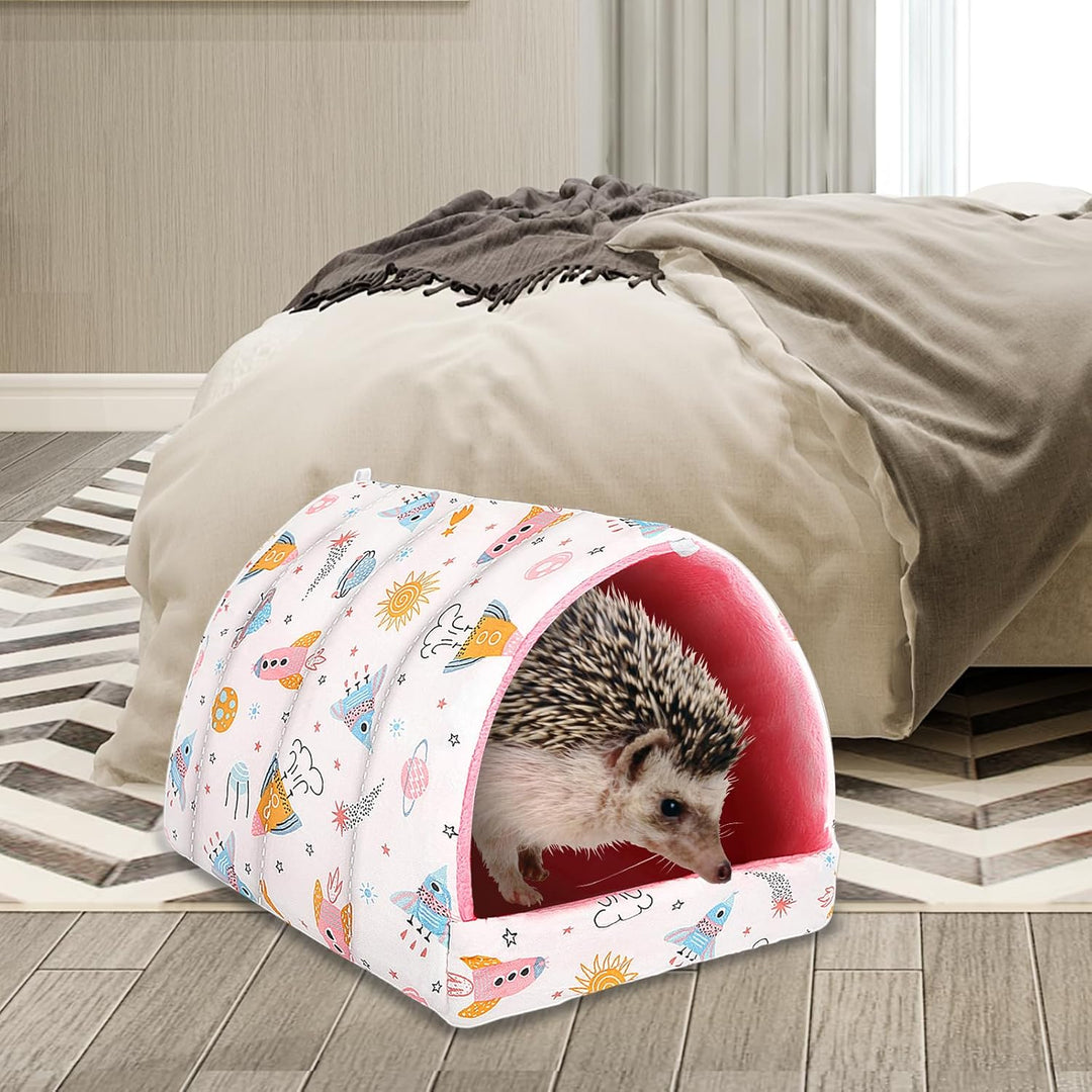 UPINS 2er-Pack Meerschweinchenbett, Meerschweinchenversteck, waschbar, Kleintierhaus, Käfigzubehör f