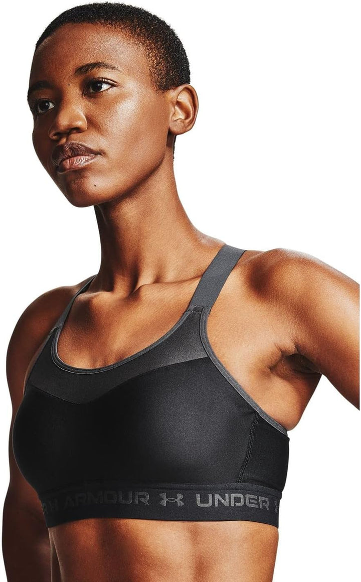 Under Armour Damen Armour High Crossback Bra Sports Bra, Schwarz