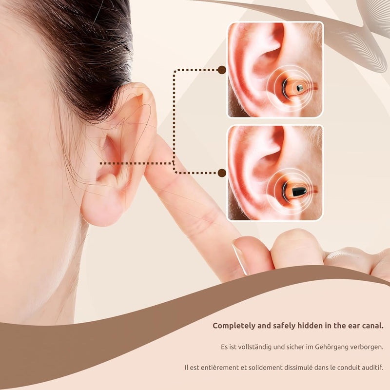 PingaOculto Spion Kopfhörer Bluetooth für Prüfung Mini Nano Unsichtbare Kopfhörer für Handy mit Mikr