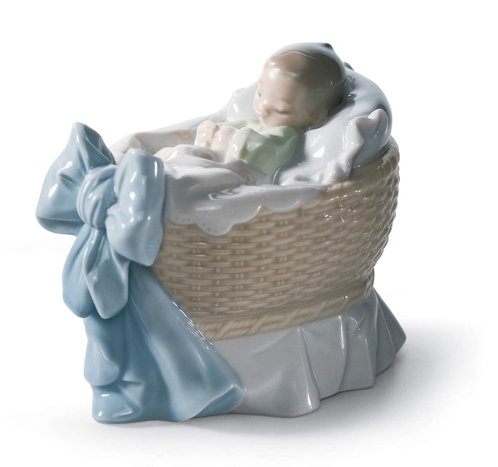 LLADRÓ Jungen-Figur Geschenk des Himmels. Baby. Porzellan.