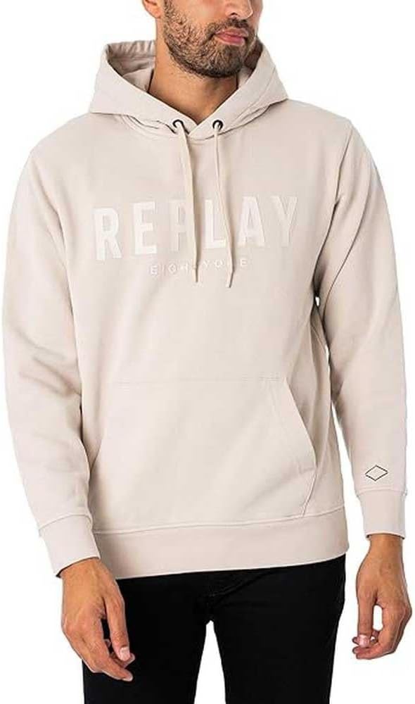 Replay Herren Kapuzenpullover 3XL Butter White 012, 3XL Butter White 012