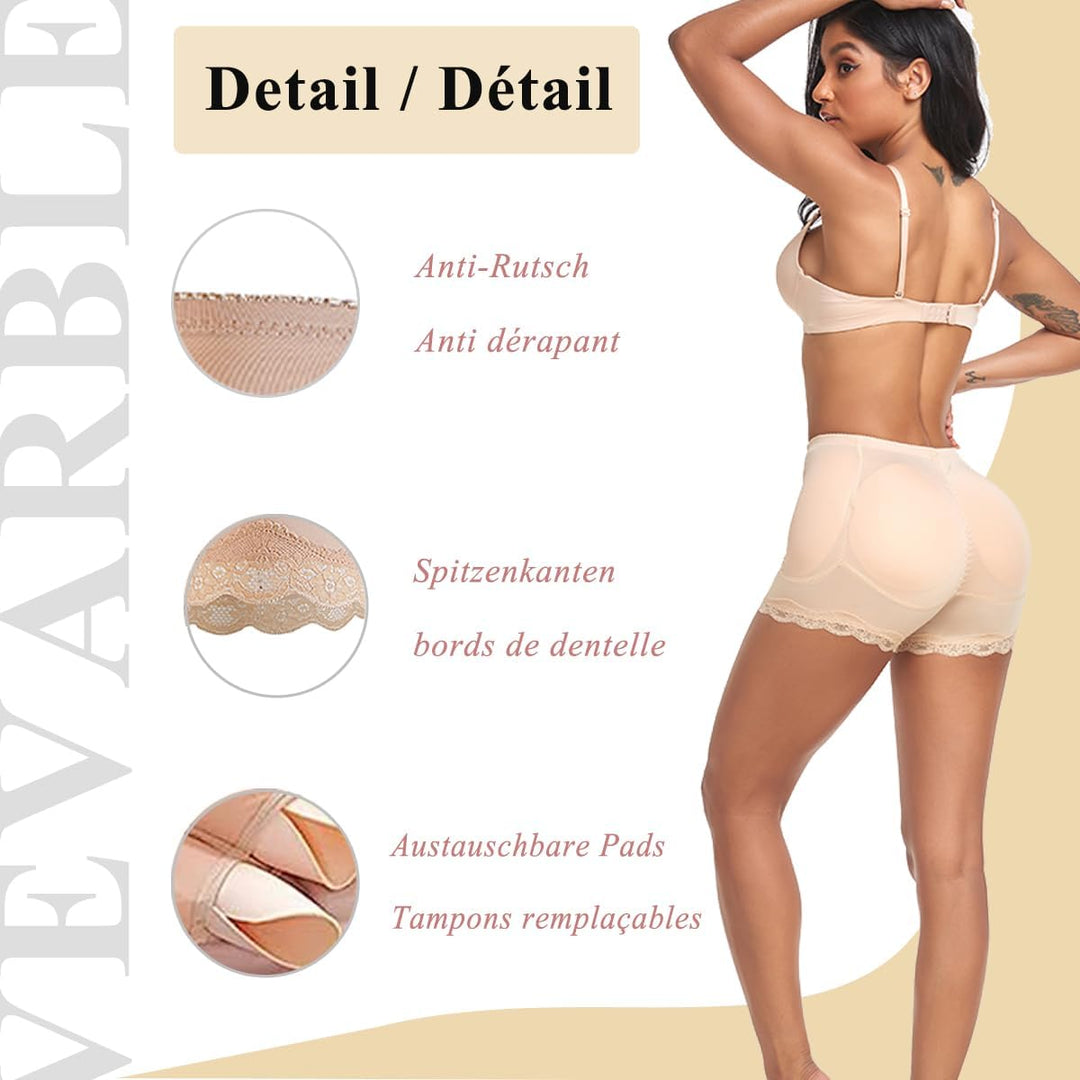 Damen Butt Lifter Höschen Po Push Up Unterhose Enhancer Panties Shapewear Padded Miederpants Boyshor
