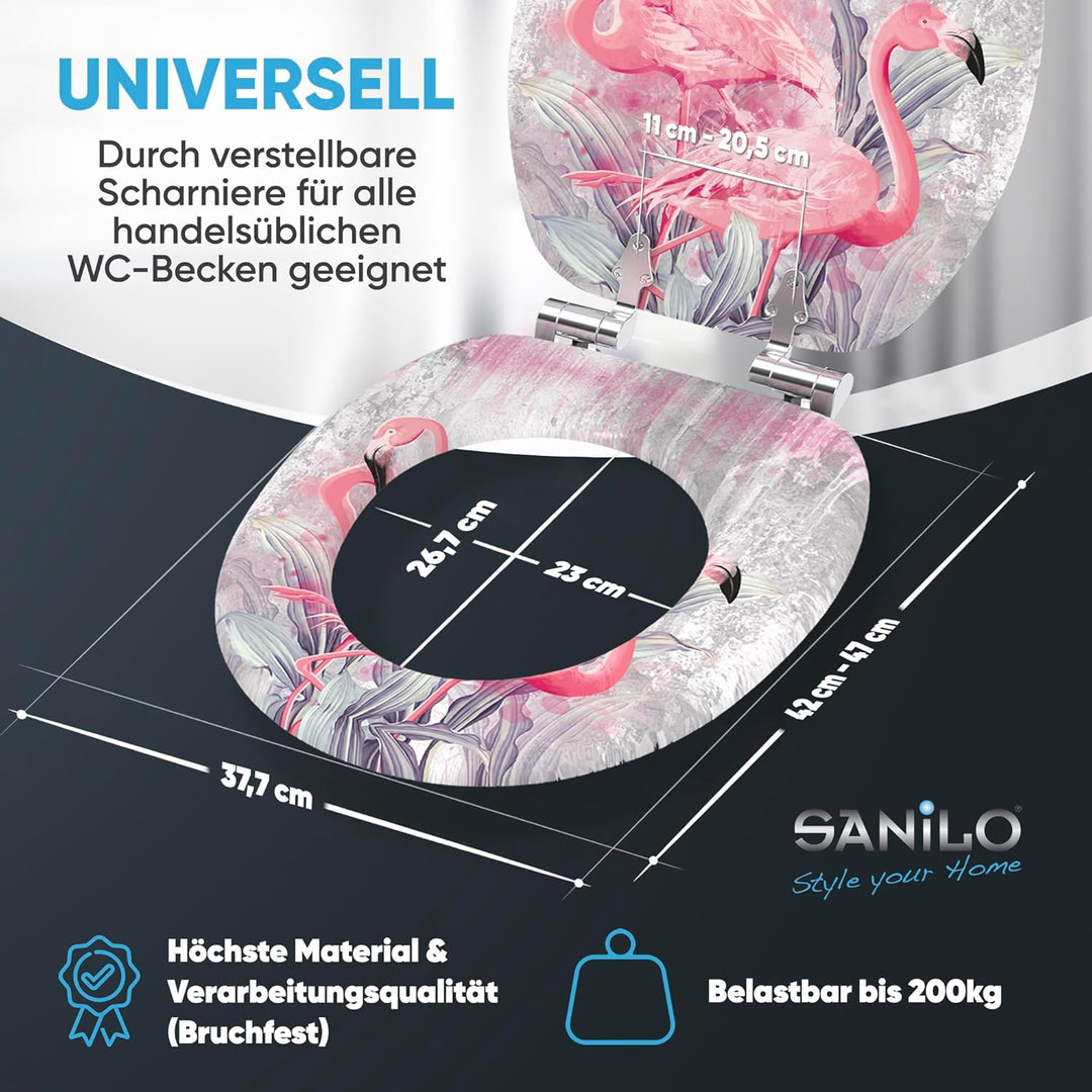 Sanilo WC Sitz mit Absenkautomatik, viele neue Toilettendeckel zur Auswahl, hochwertige Oberfläche,