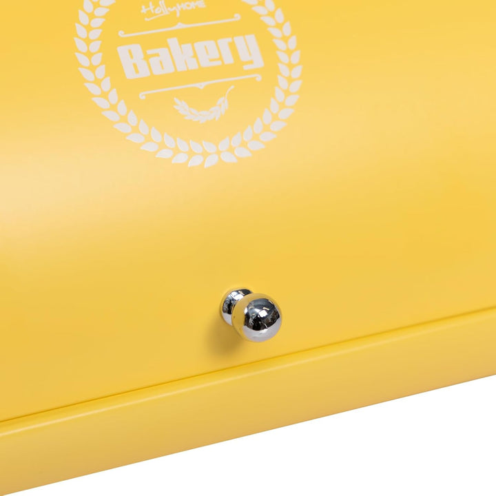 HollyHOME Bread Bin with Stainless Steel Body Metal Bread Bins for Kitchen Bread Storage Containers