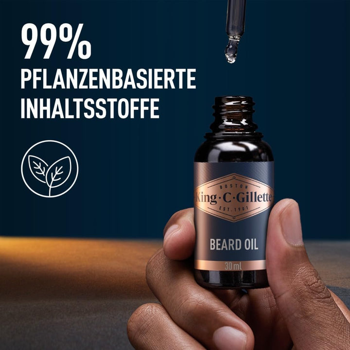 King C. Bartpflege SET, King C. Gillette Bartöl 30 ml + King C. Gillette Bartvolumen-Serum, 50 ml +