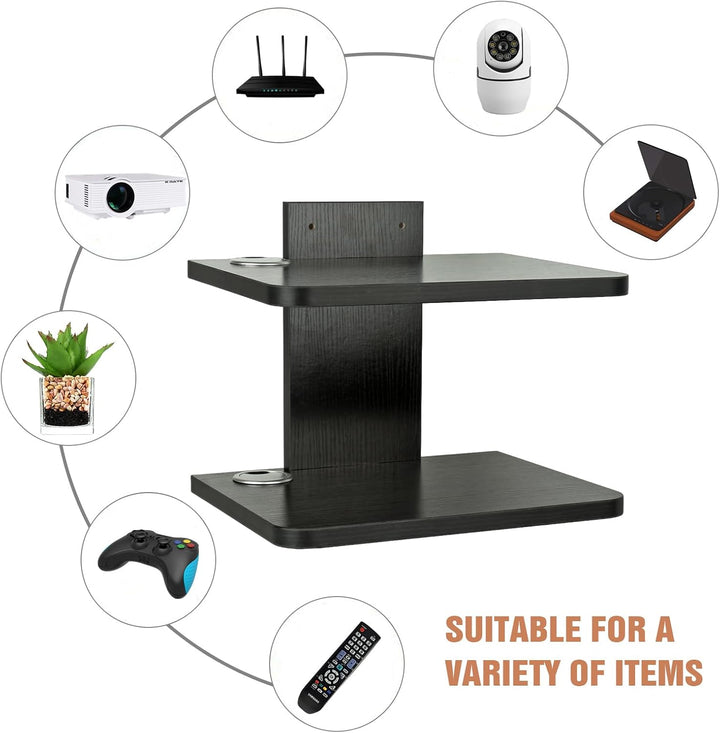 BiJun Floating Regal Multimedia Wandregal TV Rack Beamer Wandhalterung Mit Entertainment-Center Medi