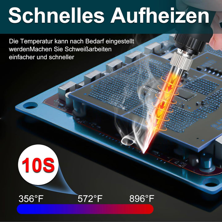 kabelloser Lötkolben Set kompatibel mit Bosch 18V BAT Akku, Tragbarer Kabelloser Lötkolben mit Unter
