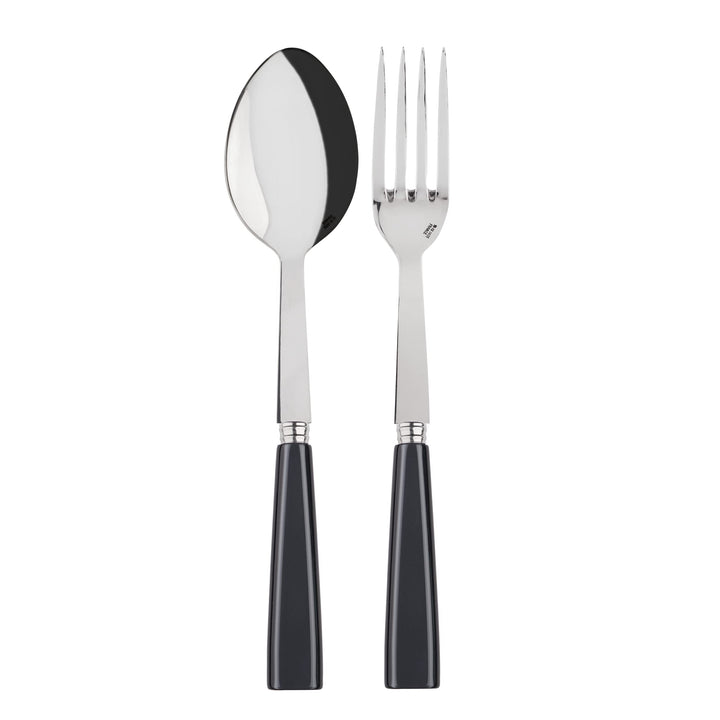 SABRE PARIS - Servierbesteck, 2-teilig - Icon - Grosse Gabel & Servierlöffel - Edelstahl & Acryl - S