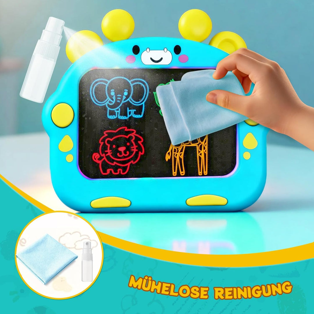 Leuchtendes Led Zeichenbrett für Kinder, Led Zeichenbrett mit 8 Farben Stift, 8 Beleuchtungsmodi, Ab