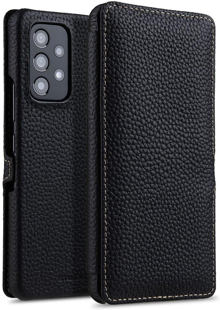 STILGUT Book Case kompatibel mit Samsung Galaxy A53 5G Hülle aus Leder mit Clip-Verschluss, Lederhül