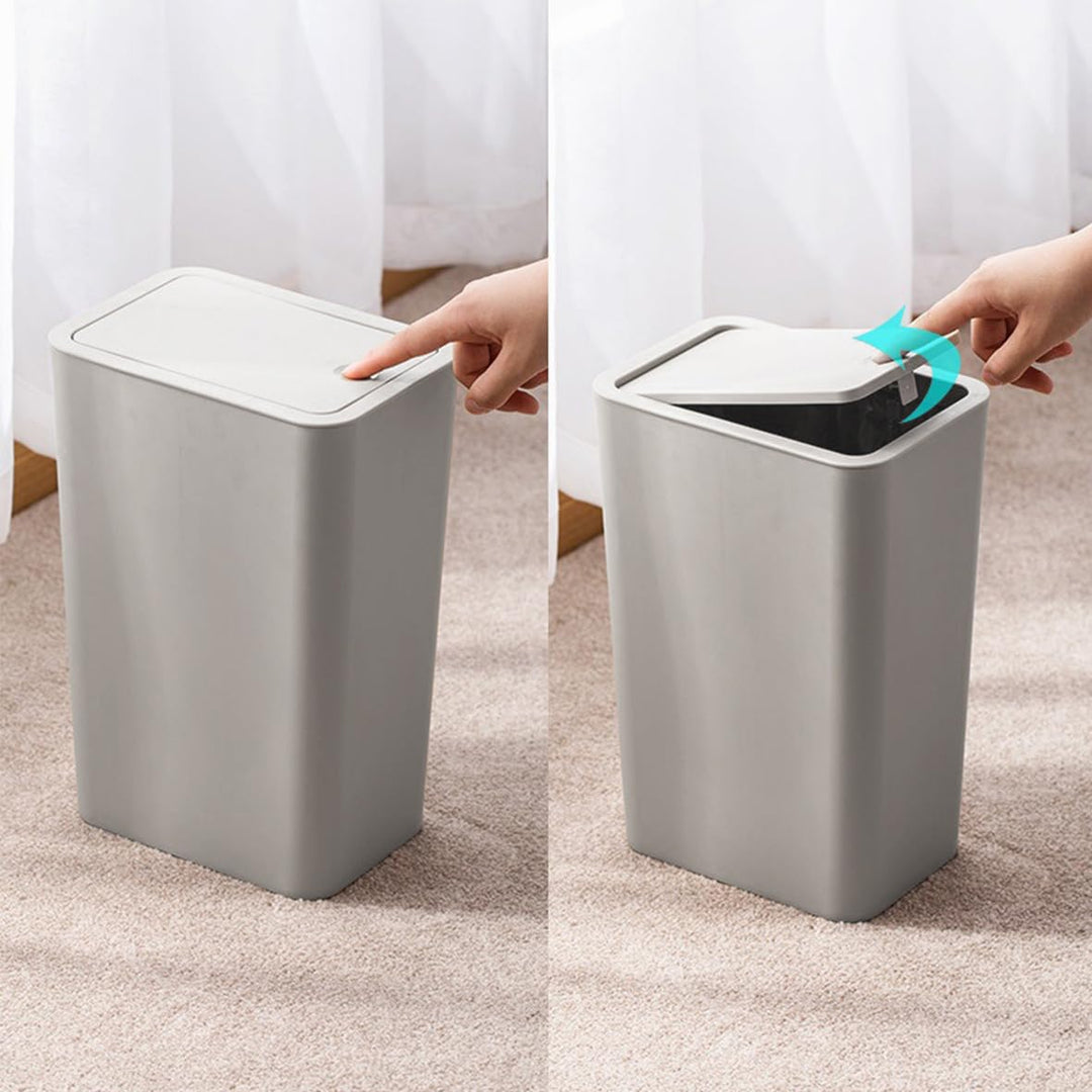 3 Stück 10 l Mülleimer mit Pop-Up-Deckel. Kleiner Mülleimer mit Deckel, Abfallkorb für Küche, Schlaf