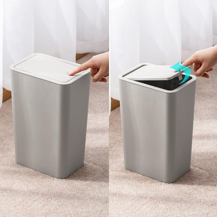 3 Stück 10 l Mülleimer mit Pop-Up-Deckel. Kleiner Mülleimer mit Deckel, Abfallkorb für Küche, Schlaf
