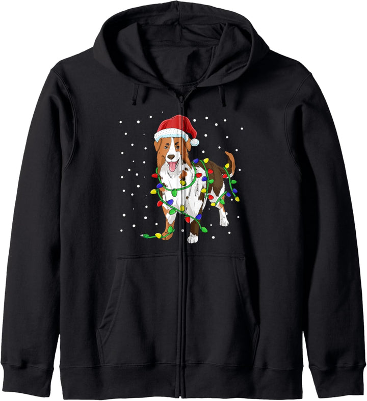 Australian Shepherd Weihnachten Hunde Hundehalter Kapuzenjacke