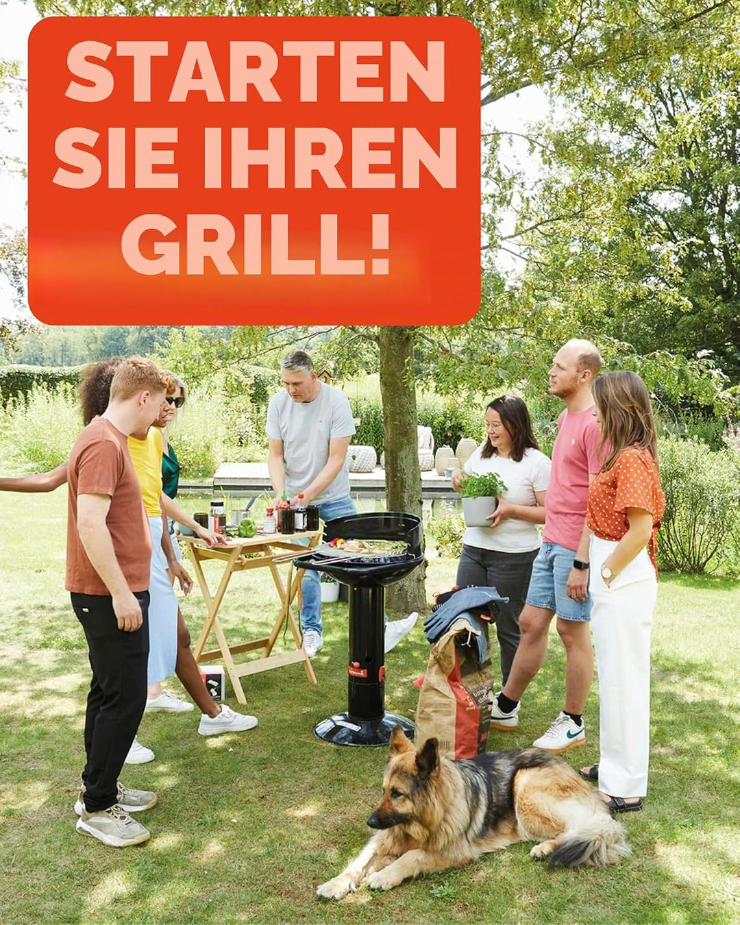 Barbecook Loewy 40 mini grill Holzkohlegrill BBQ mit Windschutz, Grillen für 4 Personen, schwarz, 40