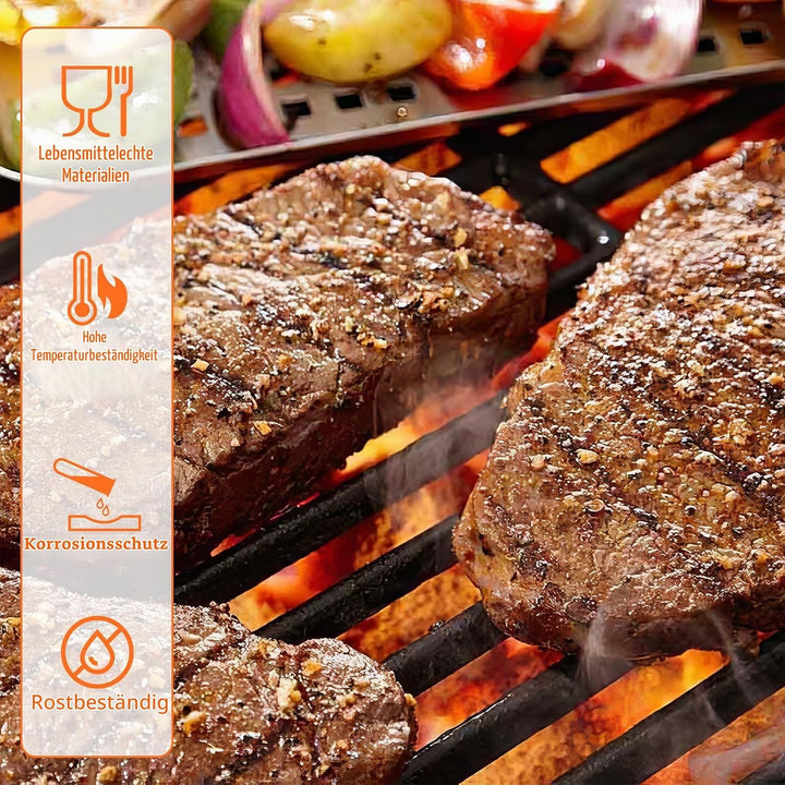 45x35cm Gusseisen Grillrost für Rösle Videro G4-S, Rösle Allflame Prime 4,Grillrost Ersatzteil für E