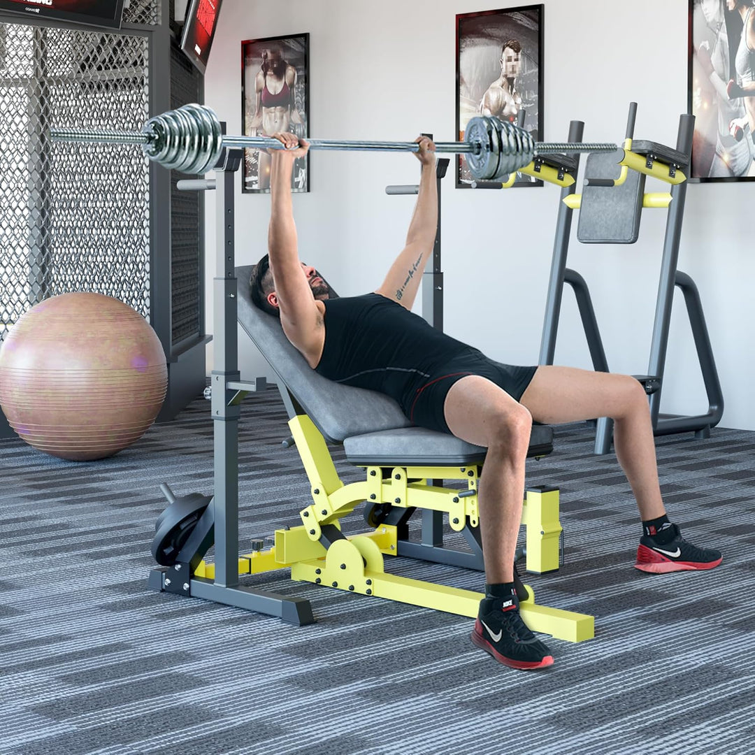 Squat Rack Hantelständer, verstellbare Langhantelablage höhenverstellbar, Multifunktione Kniebeugens