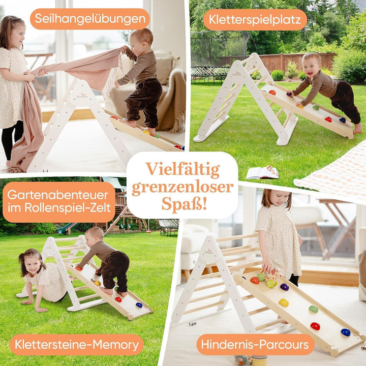 Lululearn® Kletterdreieck [Ultra-SICHER] - Ideal als Klettergerüst Indoor & Outdoor Spielzeug - Klet