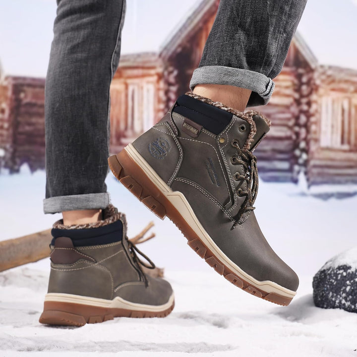 ARRIGO BELLO Winterstiefel Herren Winterschuhe Gefüttert Rutschfeste Warm Stiefel Gemütlich Trekking