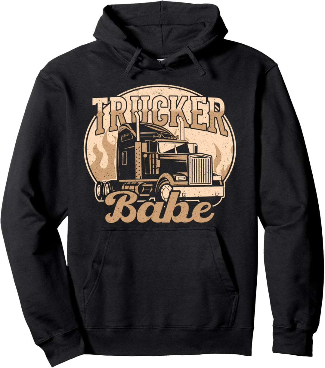 Trucker Babe - LKW-Fahrerin und Truckerin Geschenk Pullover Hoodie